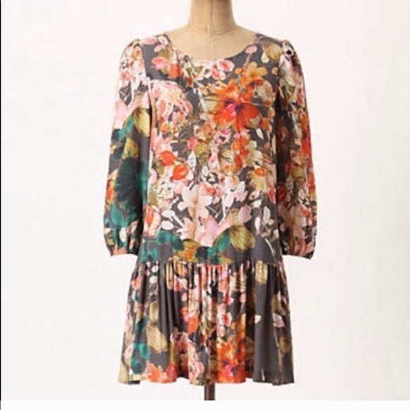 RARE Anthropologie Meadow Rue Drop Waist Dress - Picture 4 of 6